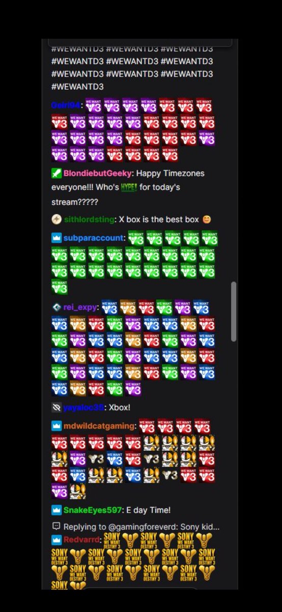 MikeyGaymer's tweet photo. The REAL beauty of the Xbox showcase.
Hear us @sony @PlayStation !
DONT. EVER. STOP guardians.🙌🏻❤️🔥
Great job today! Proud of you all!

#WeWantDestiny3 #WeWantD3 #SaveDestiny #D3 https://t.co/reFy5qw7h7