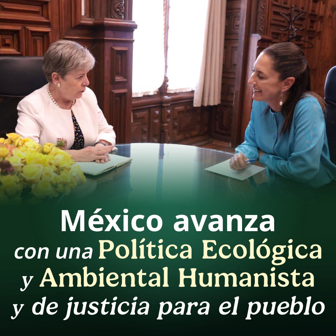 SEMARNAT_mx's tweet photo. 📄 #COMUNICADO | México avanza con una Política Ecológica y Ambiental Humanista y de justicia para el pueblo.

➡️ https://t.co/Gkz6tuHEiA
#SomosMedioAmbiente https://t.co/5YCRKVLRm8