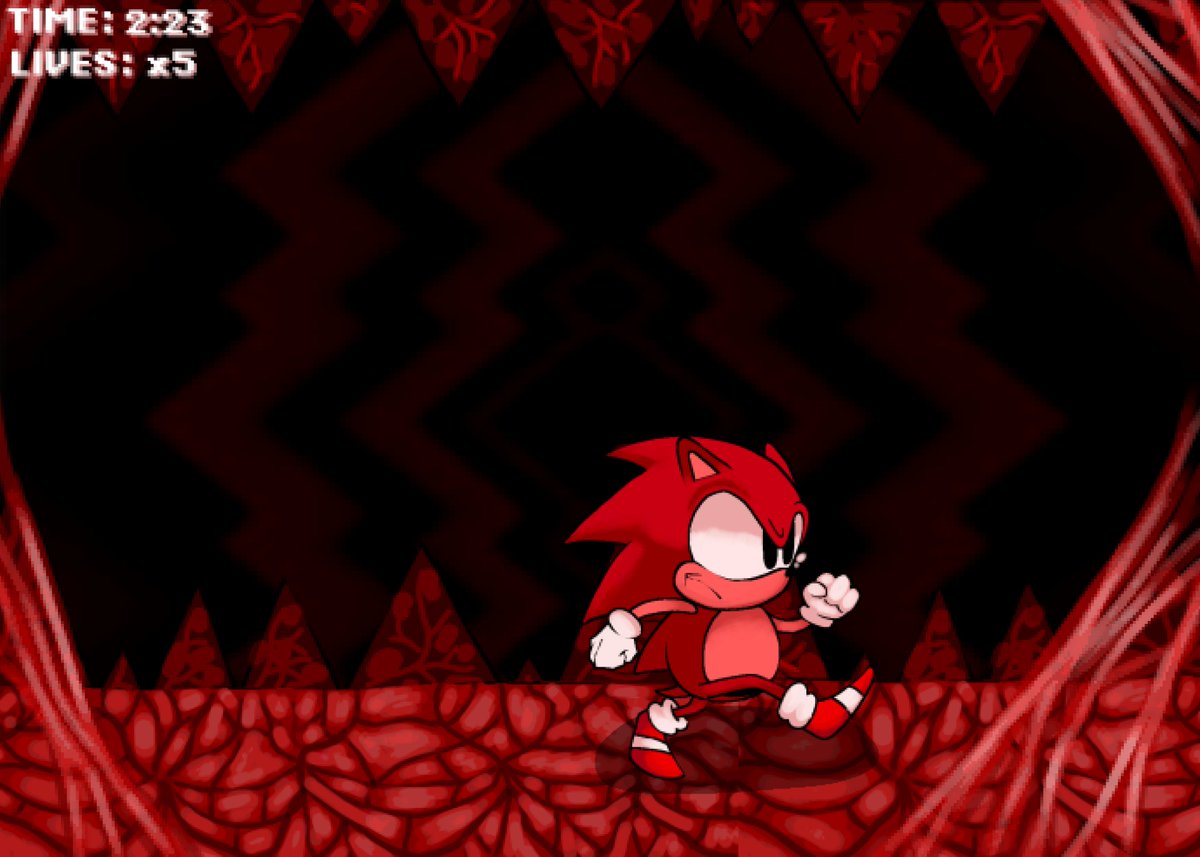 Spongnamous's tweet photo. Not many people remember the weird bizarre copy cat versions of Sonic and Tails! People around      
dubbed them 
It's easy to beat (Not) Tails as Sonic though! First try. Trial of H ope ACT 1!A

#Eatmyheart https://t.co/Eg5OsmPDhY