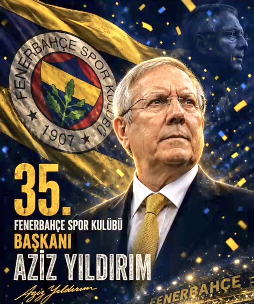 DrAsifKurban's tweet photo. Fenerbahçe Spor Kulübü’nün 35. Başkanı olarak seçilen Aziz Yıldırım’ı tebrik ediyor, yeni görev döneminin Fenerbahçe camiasına, taraftarlarına ve Türk futboluna hayırlı olmasını diliyorum. https://t.co/gWkqFMp9Qa