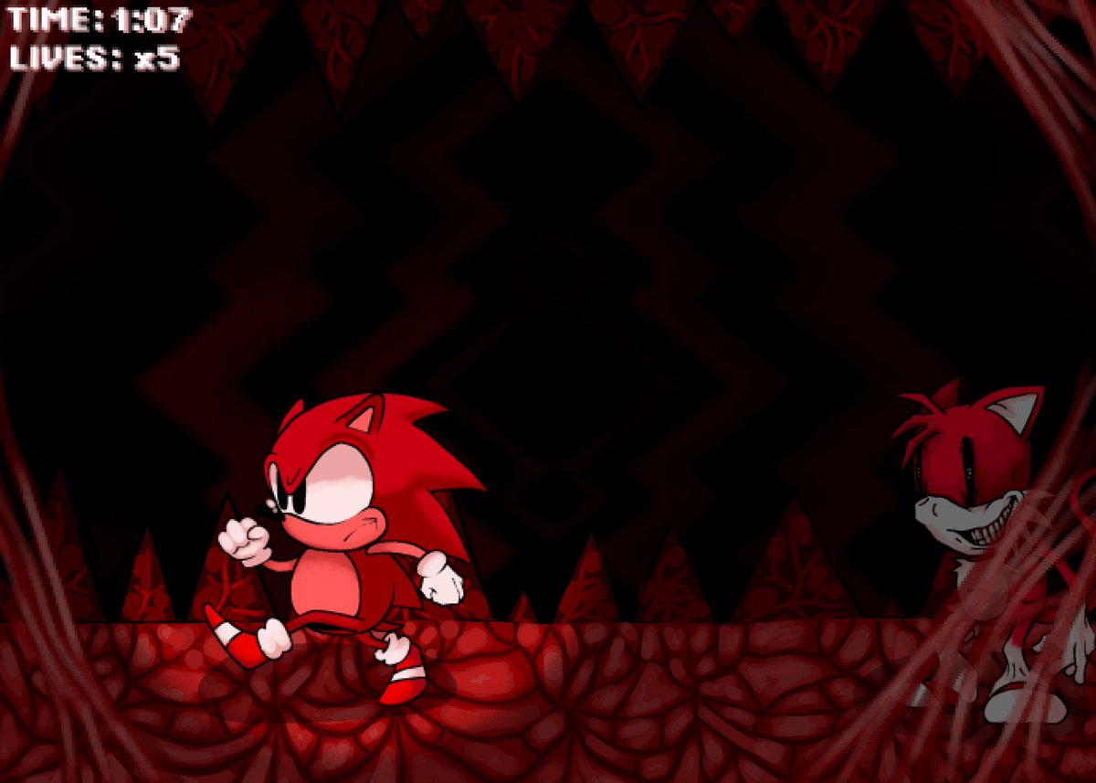 Spongnamous's tweet photo. Not many people remember the weird bizarre copy cat versions of Sonic and Tails! People around      
dubbed them 
It's easy to beat (Not) Tails as Sonic though! First try. Trial of H ope ACT 1!A

#Eatmyheart https://t.co/Eg5OsmPDhY