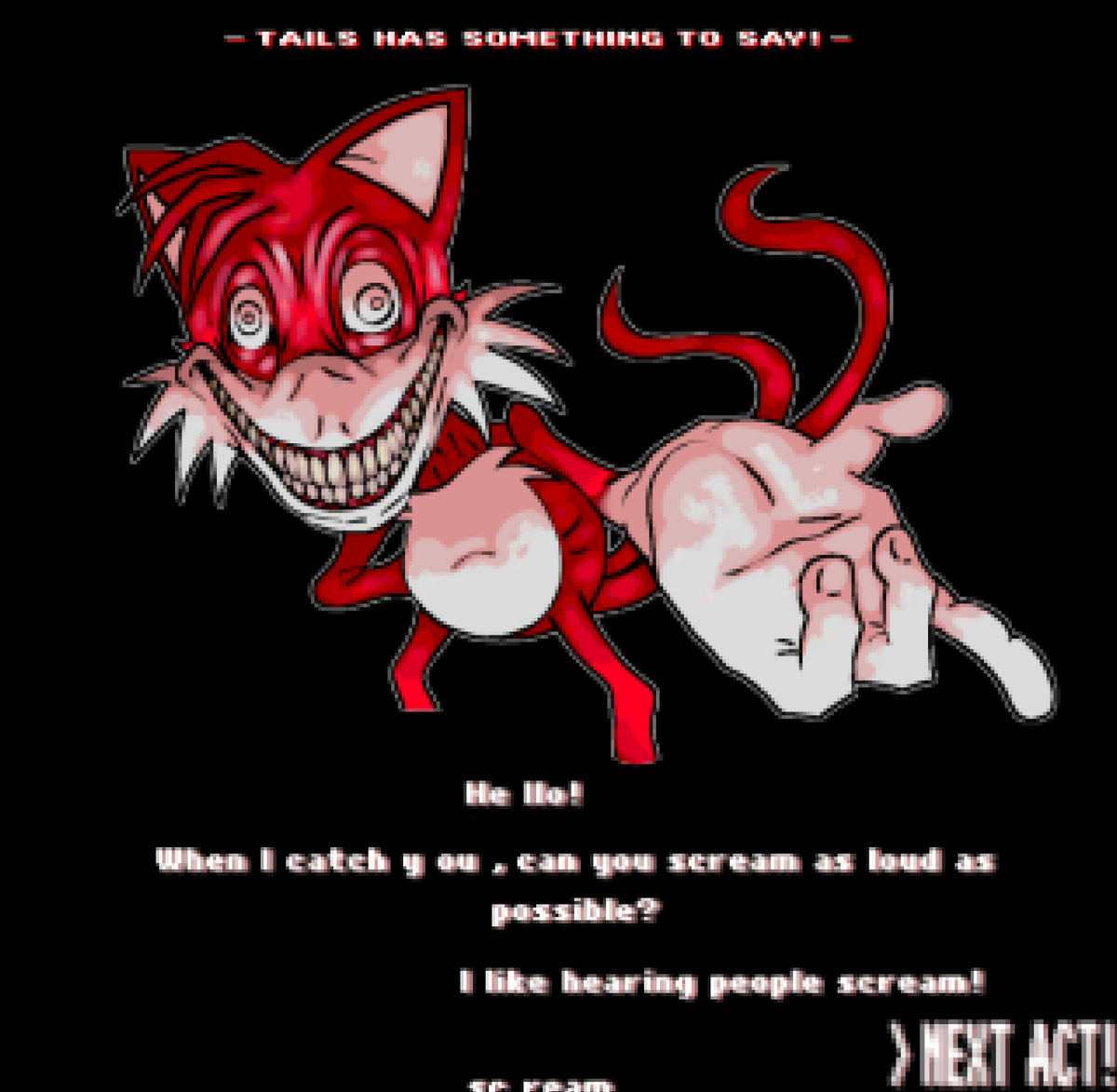 Spongnamous's tweet photo. Not many people remember the weird bizarre copy cat versions of Sonic and Tails! People around      
dubbed them 
It's easy to beat (Not) Tails as Sonic though! First try. Trial of H ope ACT 1!A

#Eatmyheart https://t.co/Eg5OsmPDhY