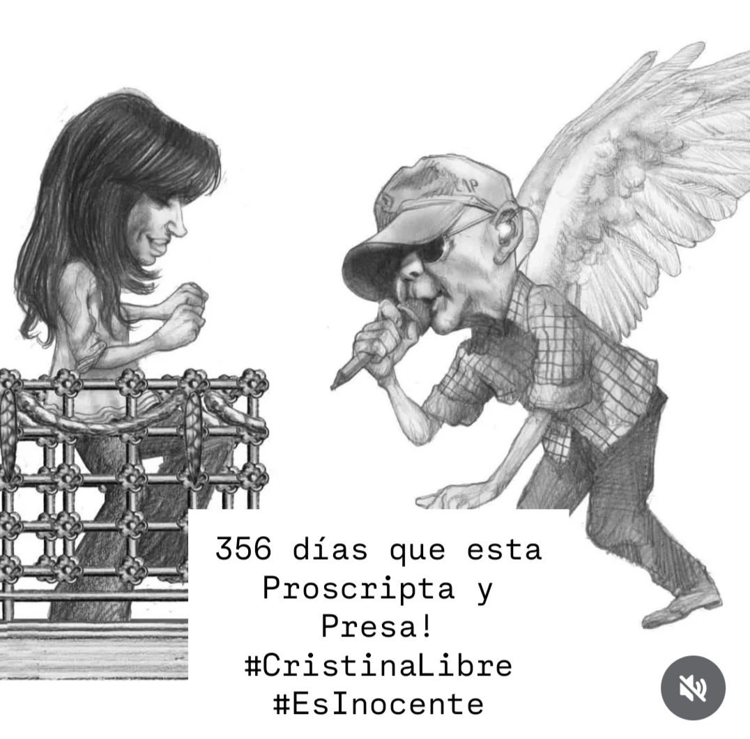 schvartzma's tweet photo. 356 días que esta Proscripta y Presa!
@CFKArgentina Libre
#EsInocente https://t.co/4o1DLxyEy2