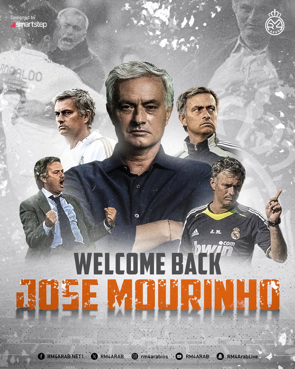 RM4Arab's tweet photo. 🚨🚨 رسميًا | جوزيه مورينيو مدربًا جديداً لـ ريال مدريد. https://t.co/2A0WkiPZY6