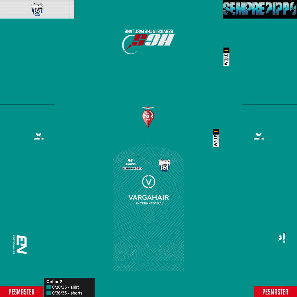 SemprepippoKits's tweet photo. 🇦🇹SV Grödig PES/eFootball kits 25/26; 🟦home 🟥away (turquoise/light🟦 GK) #PESAustria #SVGrödig https://t.co/JxZ1RfiJRs