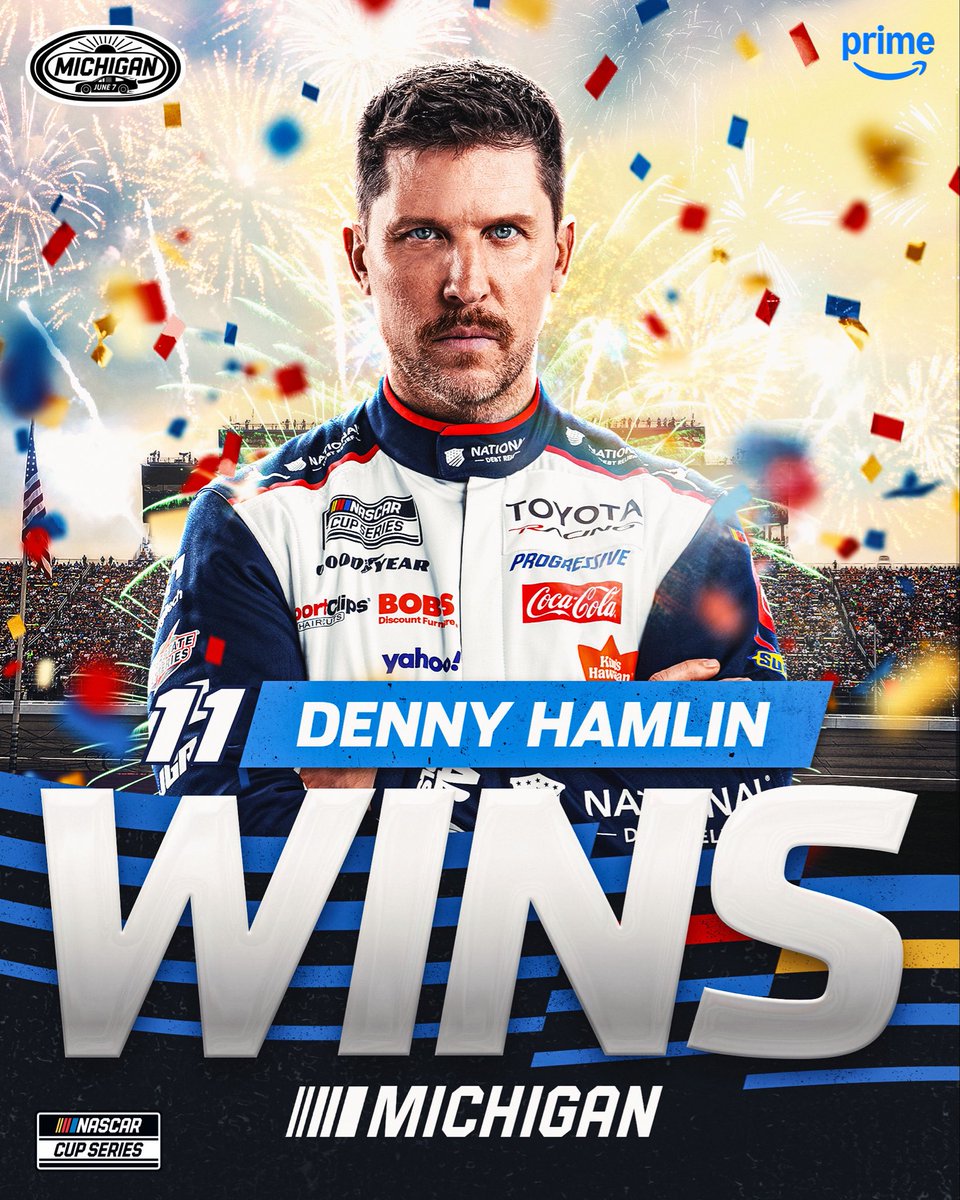 SportsonPrime's tweet photo. Denny Hamlin was built for the House of Speed 💪

#NASCARonPrime https://t.co/YJhnL1xGUE