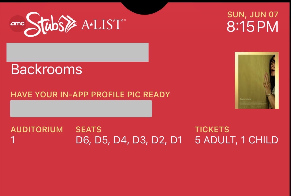 DanNJ71's tweet photo. #Backrooms @AMCTheatres #AList https://t.co/ZQhM6xw0t2