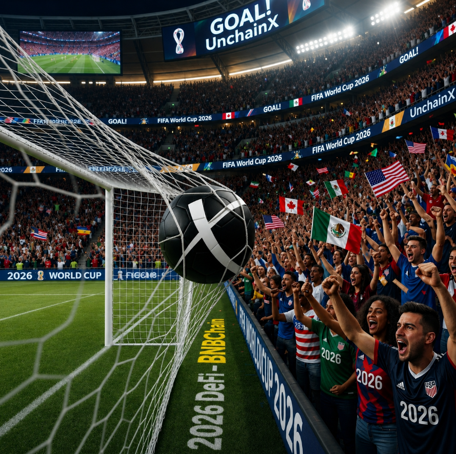 CryptoX_UNX's tweet photo. ⚽️ GOAL! The first goal toward the 2026 DeFi–BNB Chain era has been scored. 🚀

A new stage of decentralized finance is opening with UnchainX. 
The game is just getting started, and bigger roadmap milestones and opportunities may lie ahead.
$UNX #UNX #DeFi #BNBChain #Crypto #Web3 https://t.co/h6PBRJb5Kr