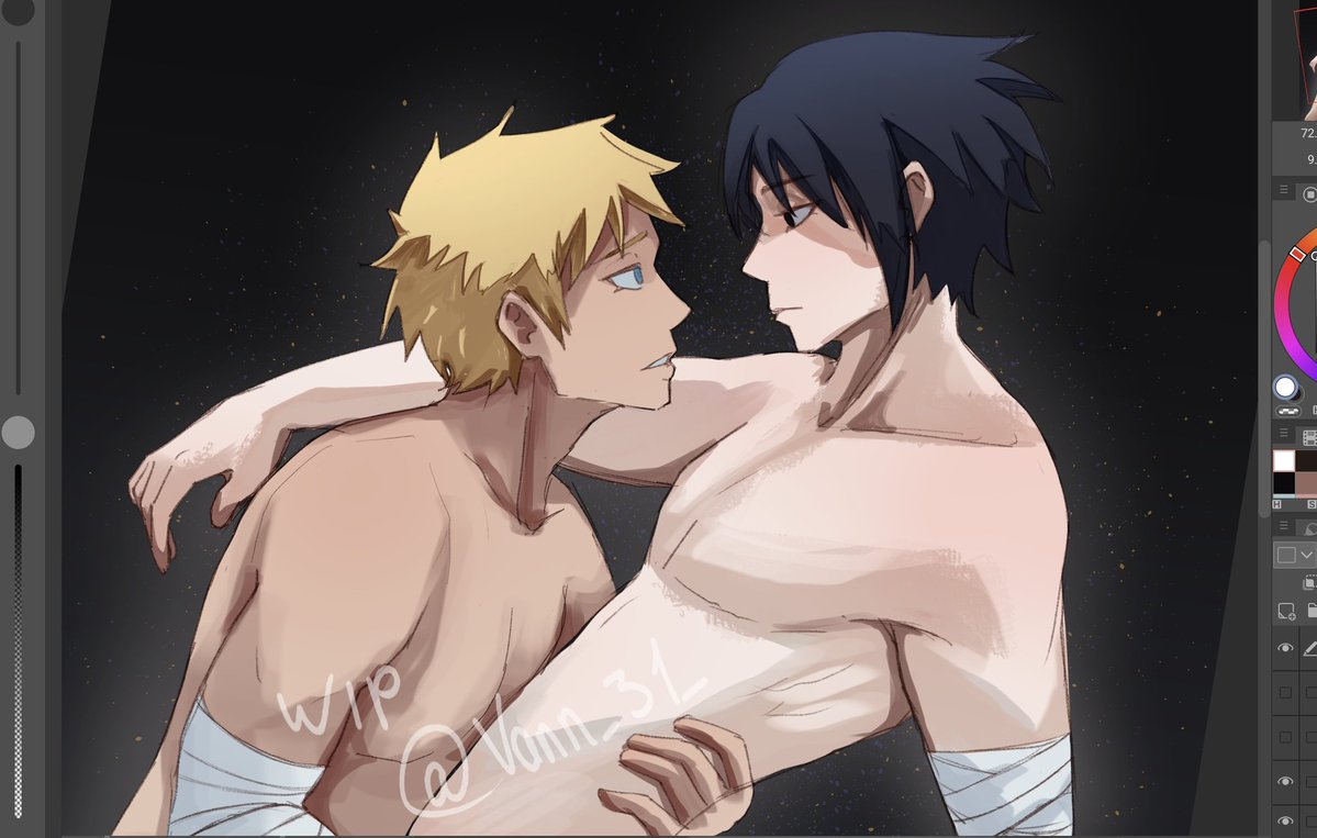 Vann_31_'s tweet photo. Wip :D 

#Narusasu  #Naruto #Sasuke https://t.co/iOaF7XxstW