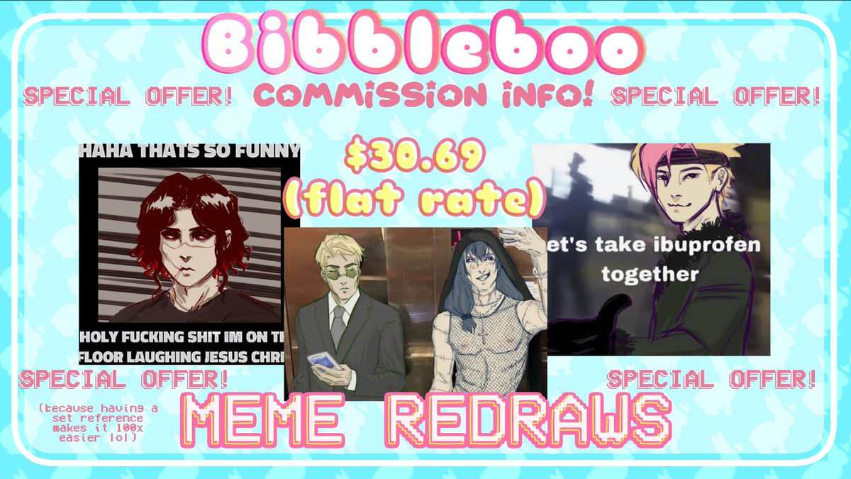 bibbleb00's tweet photo. ✨ OPEN COMMISSIONS ✨
-
Pls send any questions via discord (i dont check twt dms) - @ bibbleb00 https://t.co/IxW54EpqZZ