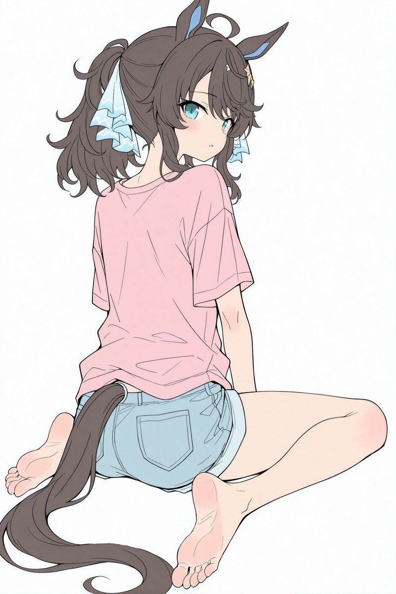 am0_ai's tweet photo. 見返り美人タクトちゃん（幼）
The glance back.
#ウマ娘 #umamusume
#デアリングタクト https://t.co/UhqE6TPh3U
