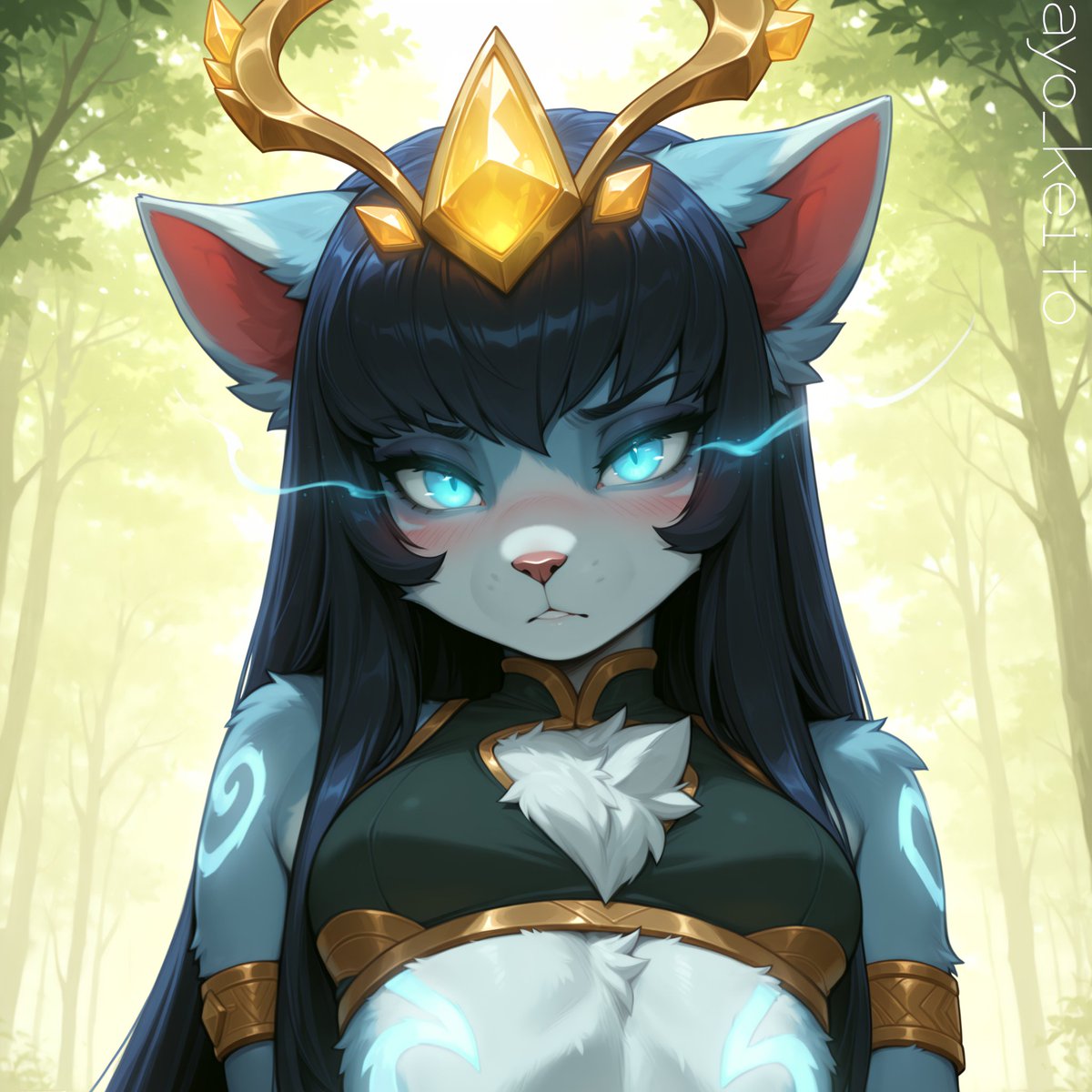 artifluff's tweet photo. Spirit of the glade, slightly flustered https://t.co/50hRcX8wAj