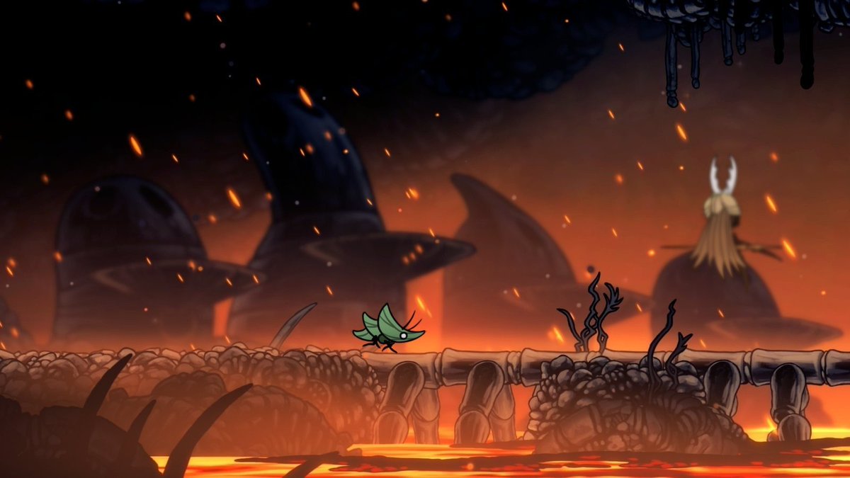 Rollerofleaf's tweet photo. @Unkn0wnB31n *Just passing by the marrow, looking for materials, he doesn't even notice the figure in the distance* https://t.co/4ewe6MZgkr
