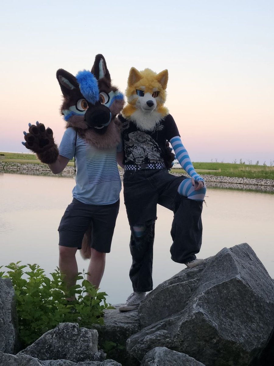 Jett_The_Shep's tweet photo. Thanks to all my amazing friends for an unforgettable Pride weekend! 🏳️‍🌈

#furry #fursuit #pridemonth 

@zephosk 
@snepstuffs 
@shoshkabib
@mosin_dragon 
@FennecGoldy 
@rawrrune 

Sorry if I forgot to tag anyone! https://t.co/us4sG1pKDy