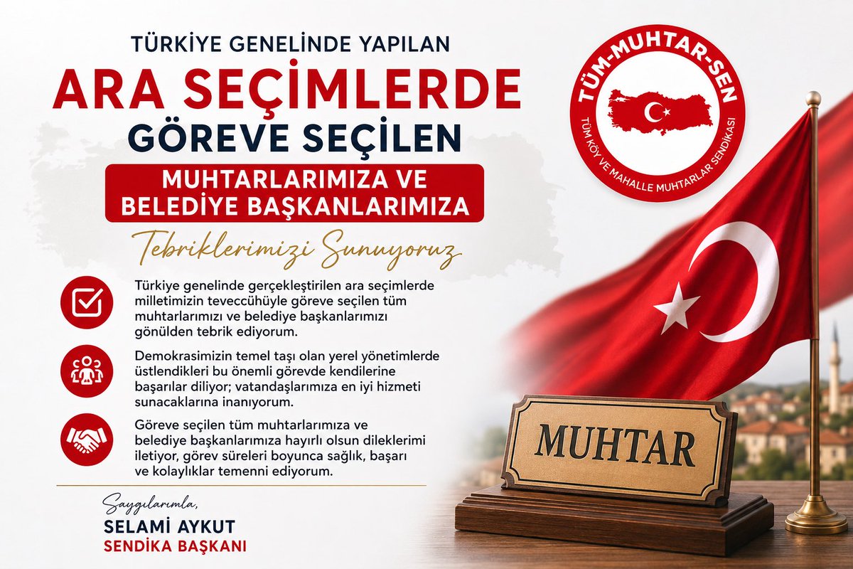 Tumfed34's tweet photo. “Yerel demokrasimizin güçlenmesine katkı sunacak tüm seçilmişlerimizi kutluyor, görevlerinde üstün başarılar diliyorum.” https://t.co/cUuy0mjOjE