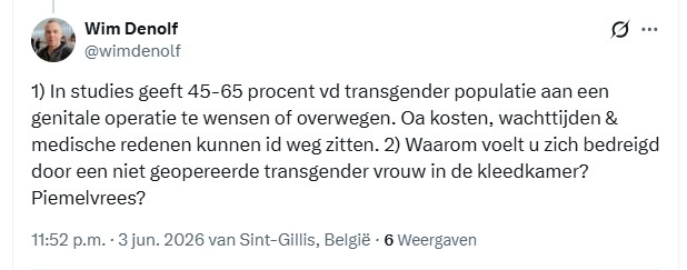 SEeckelaerts's tweet photo. De journalist die mij probeerde te broodroven omdat ik zijn idee over penissen in vrouwenkleedkamers niet genegen ben heeft zijn account gewist. Zorgelijker is dat hij zich zelfs niet kon voorstellen waarom vrouwen dit problematisch vinden.
https://t.co/JDPOKTgbn0 https://t.co/4tPzGCH5zu