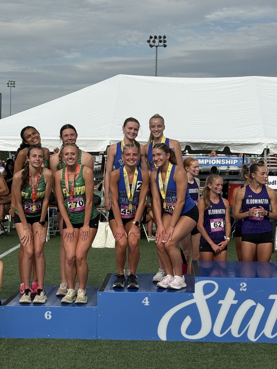BCHSTrack1's tweet photo. Girls State Recap: 

- 4 x 8 (Ceci, Grace, Maggie, Julia)- 4th in state 
- Reese - 100 hurdles - 5th in state 
- Julia - 3200 - 5th in state 
- 4 x 4 (Ruth, Caroline, Reese, Mary Kate) - 5th in state 

As a team, the girls placed 7th in state!     🙌🙌 https://t.co/JENmLlZghV