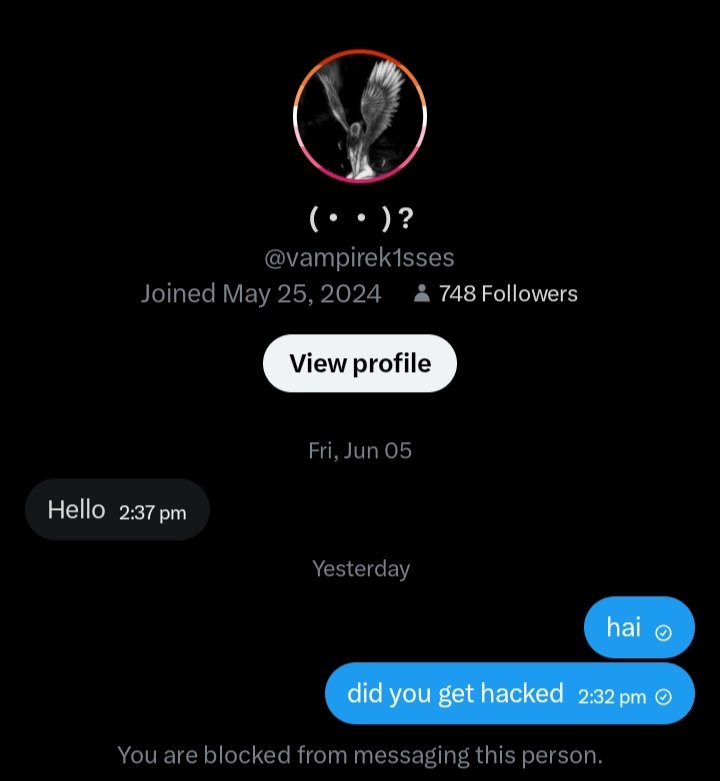 kiirameow's tweet photo. i can SENSE when someone gets hacked from a simple hello https://t.co/xmTWE1N7dB