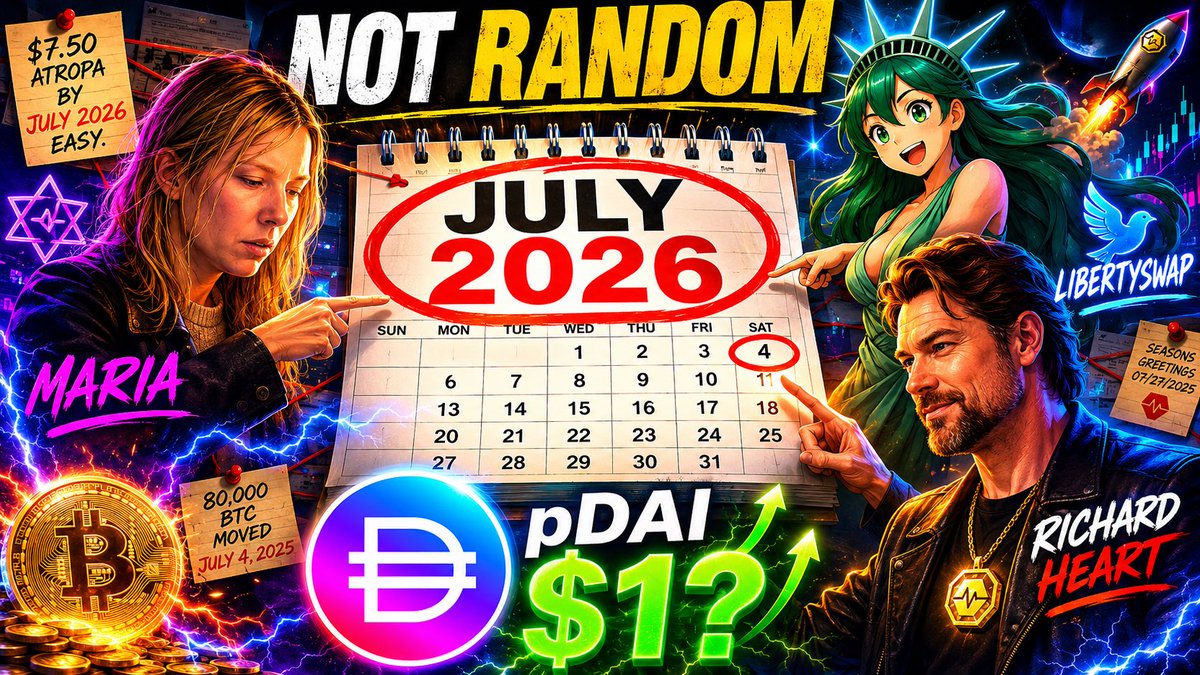 pulsevisionus's tweet photo. https://t.co/f69BXtraic

WILL PDAI PEG IN JULY 2026?

I did a 12 min video with ALL HINTS we have!

Enjoy!

Special thanks to @CryptoAnon94 for the @LibertySwapFi mentions, I appreciate it bro https://t.co/rIUIMnGv1w