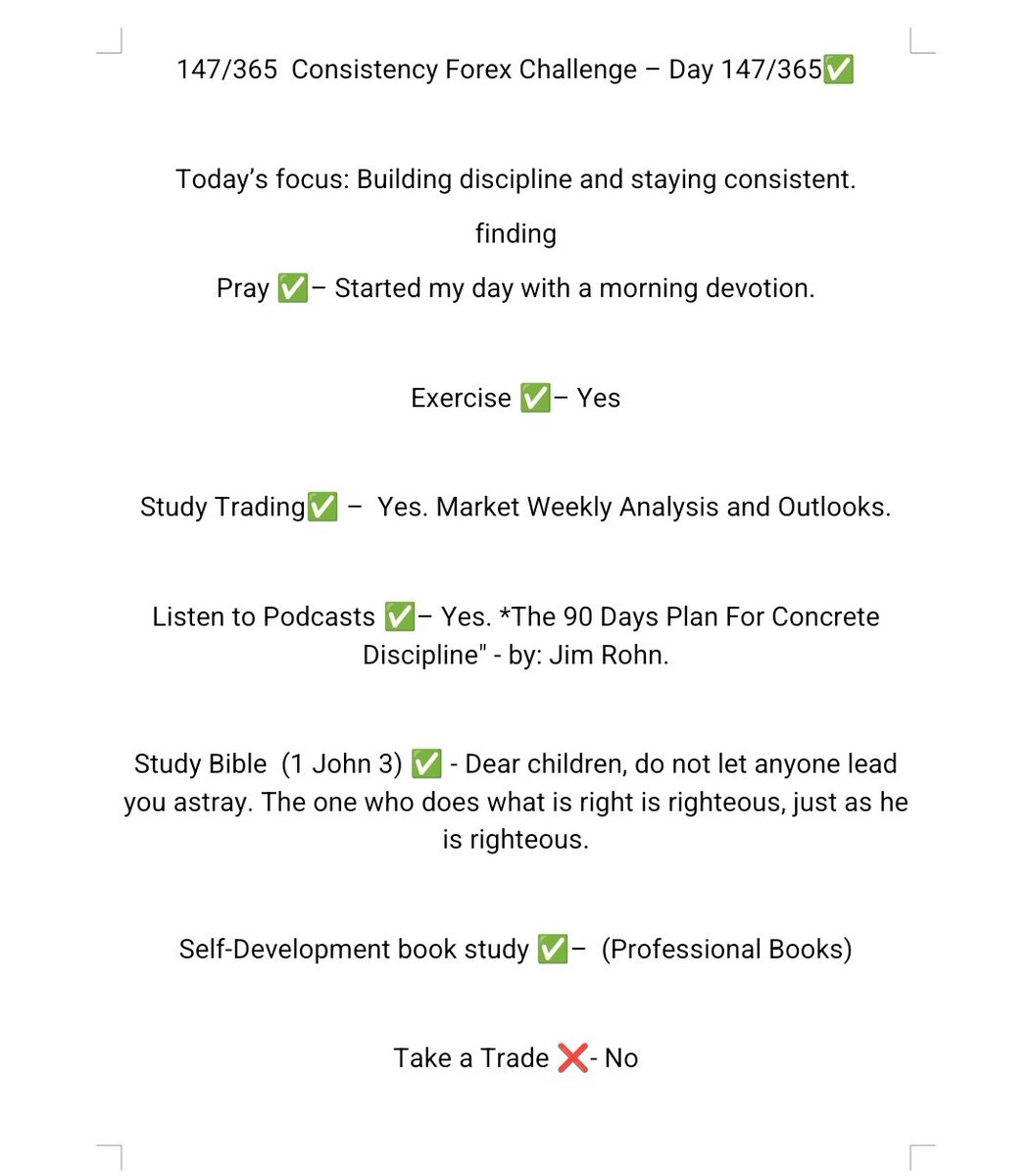 Degenplus's tweet photo. 147/356 
Consistency Forex Challenge – Day 147✅ https://t.co/jDZYGrWZVE