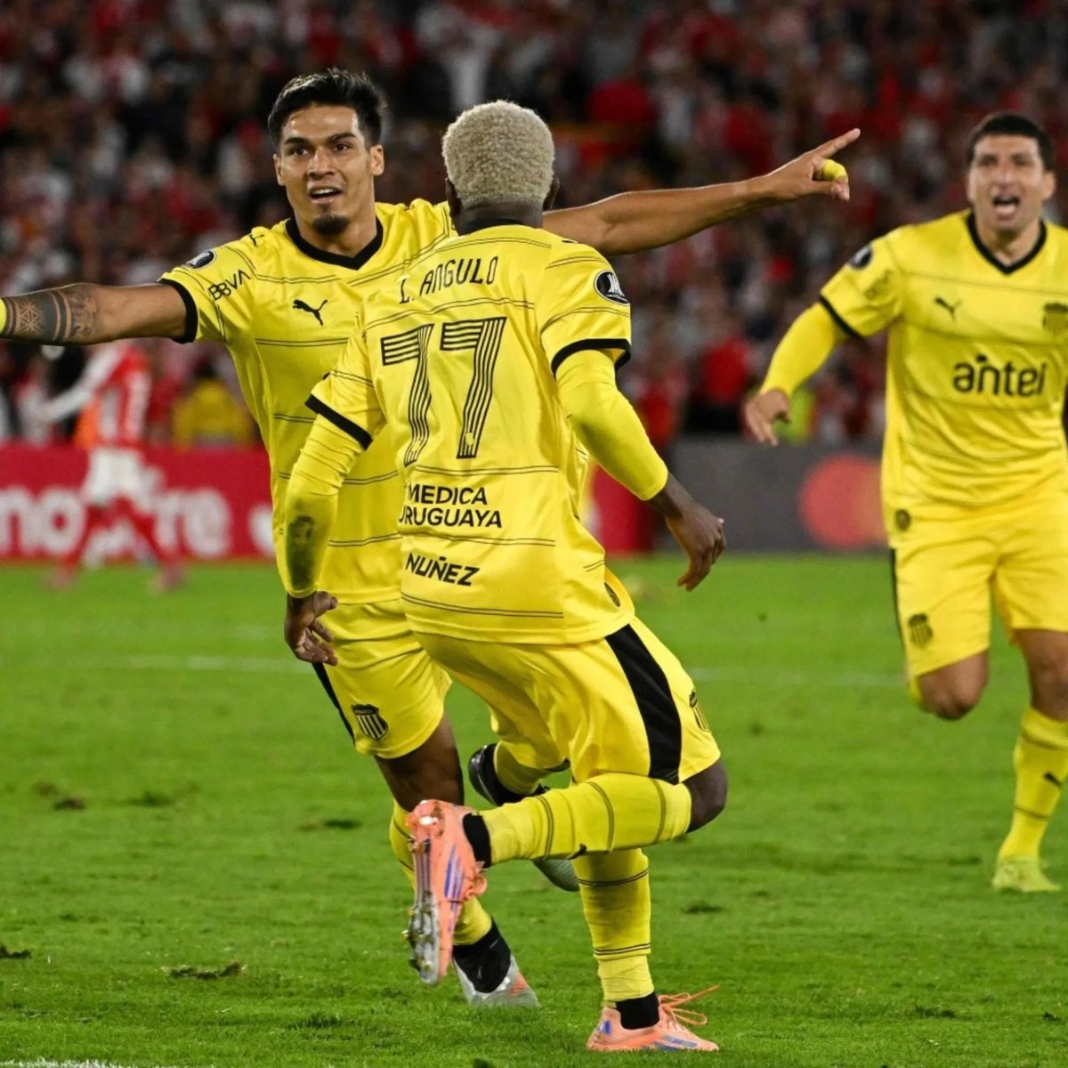 ManyaNews's tweet photo. GOLEADORES PEÑAROL 2026

Matías Arezo 9
Luis Ángulo 4
Leandro Umpierrez 3
Maxi Olivera 3
Abel Hernández 3
Facundo Batista 2
Indio Fernández 2
Gastón Togni 1
Eduardo Darias 1
Leo Fernández 1
Jesús Trindade 1
Diego Laxalt 1

Marcaron 31 goles en 26 partidos oficiales (1,2 goles pp) https://t.co/PQNDxklyvX