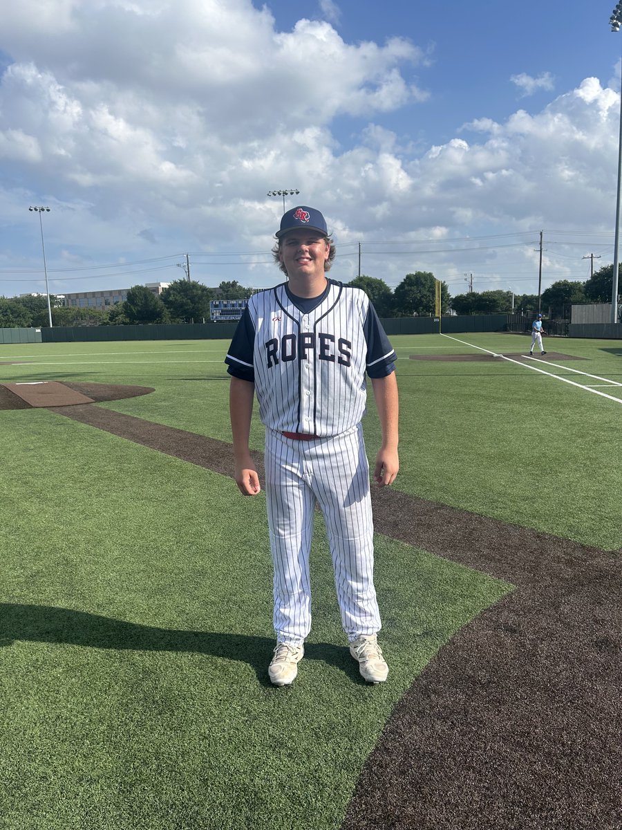 FiveToolTexas's tweet photo. F: @ropes_baseball  16U Nairn  8, NTX Mafia 0
PoG: Logan Scholl 6IP, H, 0 BB, 5K
Hitter: Carter Conway 2-2, 3 RBI, 3B, HR https://t.co/tcXgED0HeF
