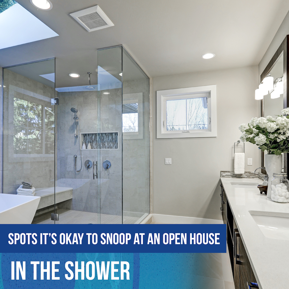 HudsonRealtor's tweet photo. When you're at an open house, check the shower and look behind the curtain to make sure the tiles and grout are in good condition, the faucets and shower head work, and check for any mold. https://t.co/oRp9vjXYqY