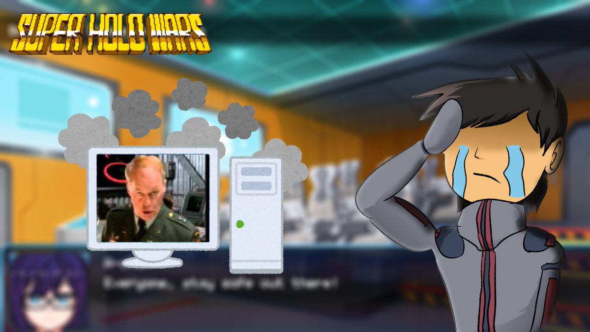 raf_wasnt_here's tweet photo. Starting the streaming week off with a bit of #superholowars! The crew's still recovering from the shock of an alter-ego betrayal, but we've got bigger fish to fry for now! I hope you drop by for a spell. #fangame #pngtuber #pngtuberen https://t.co/LgEU6ob6CB https://t.co/ERJ8IimXpo