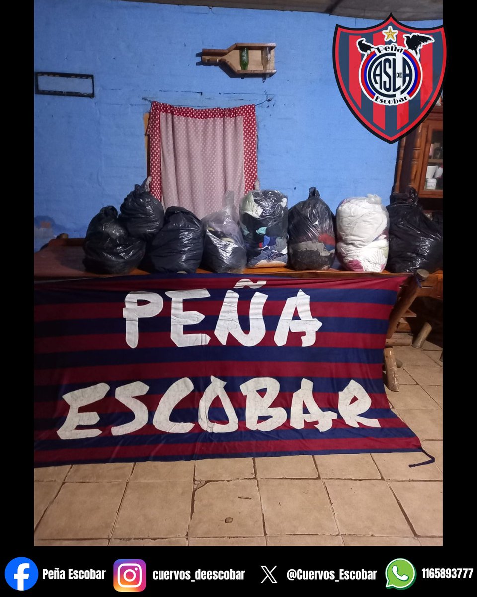 Cuervos_Escobar's tweet photo. | CAMPAÑA DE ABRIGO 2026 🧦🧤👖🧥🧣

Fieles a los valores solidarios que identifican a nuestro querido San Lorenzo, la Peña Escobar se sumó una vez más a la Campaña de Abrigo impulsada por el Área de Acción Social del Departamento de Peñas.

El pasado viernes, integrantes de https://t.co/5X6TOqHABG