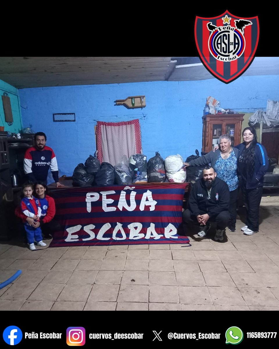 Cuervos_Escobar's tweet photo. | CAMPAÑA DE ABRIGO 2026 🧦🧤👖🧥🧣

Fieles a los valores solidarios que identifican a nuestro querido San Lorenzo, la Peña Escobar se sumó una vez más a la Campaña de Abrigo impulsada por el Área de Acción Social del Departamento de Peñas.

El pasado viernes, integrantes de https://t.co/5X6TOqHABG