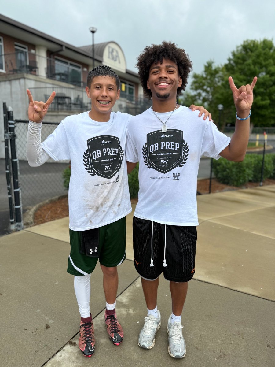 MaxtonBenavides's tweet photo. Huge thank you to @FlexWorkSports for putting on an outstanding QB Prep Nashville Camp today! It was a great opportunity to compete, learn, and get better alongside some incredible talent.

I’m extremely grateful to @kjlacey7, @ty_simpson06, @vizzina2, @rileyleonard13_, @walker_white5, @Jaredcurtis37, @Brock1Glenn, and @GeorgeMacIntyr6 for sharing their knowledge and helping young quarterbacks like me continue to develop both on and off the field.

Honored and humbled to be named Camp MVP. The work continues! 🏈🙏. Hook ‘Em! 🤘

Also, a huge thank you to the Texas-born @Whataburger for sponsoring the event and hooking me up with a year of FREE Whataburger! As a proud Texan, there’s no better way to refuel after summer workouts. Looking forward to enjoying every bit of it!

Thank you to everyone who continues to support my journey.

@QBC_Nashville @QBC_Bham @bobbybentley @BrooksBentley13 @sixstarfootball @QBHitList @TexasFootball @JPIISports 

#QBPrepNashville #CampMVP #QBHitList #SixStarFootball #ClassOf2030 #Quarterback #QBCountry #Whataburger #TrustTheProcess #NextUp