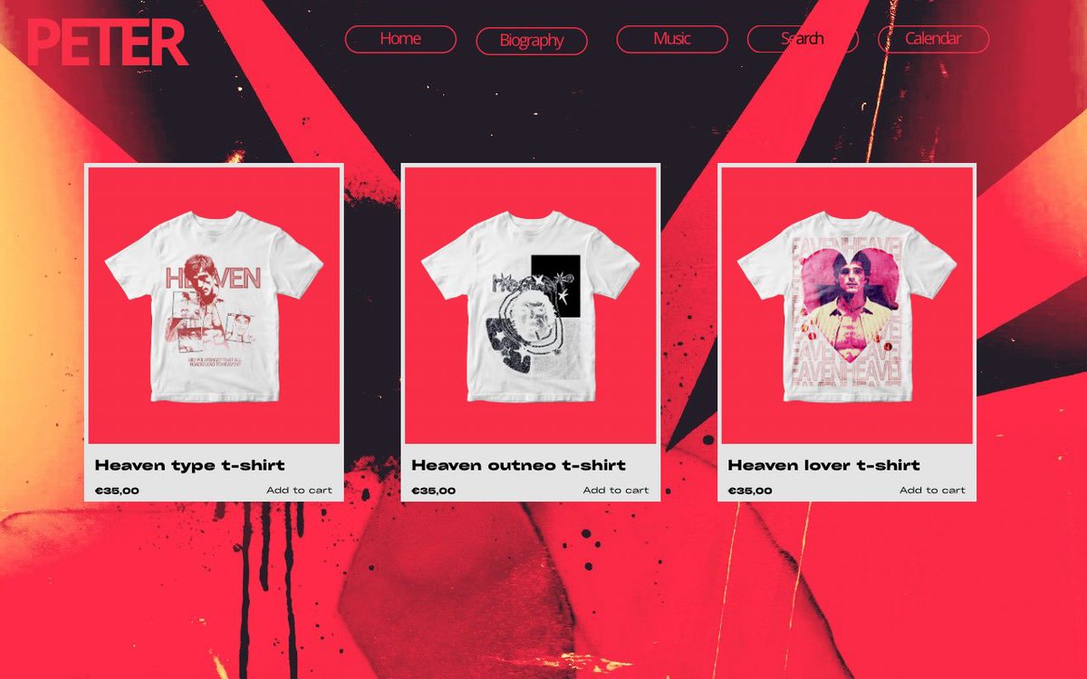 rdtpeterr's tweet photo. 🛍️Comprem! Site de Peter foi atualizado com os primeiros merchans de “Heaven”, disponíveis para compra! https://t.co/pQE1nhWfxR
