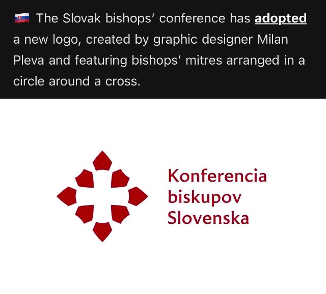 masterjedi747's tweet photo. I am irrationally happy with this design, like almost to the point of being mad it’s 2026 and (seemingly) no other bishops’ conference in history ever decided to hire a graphic designer who could have figured this out? A+ simple geometry and use of negative space, 10/10 no notes. https://t.co/KSZiY87yeI