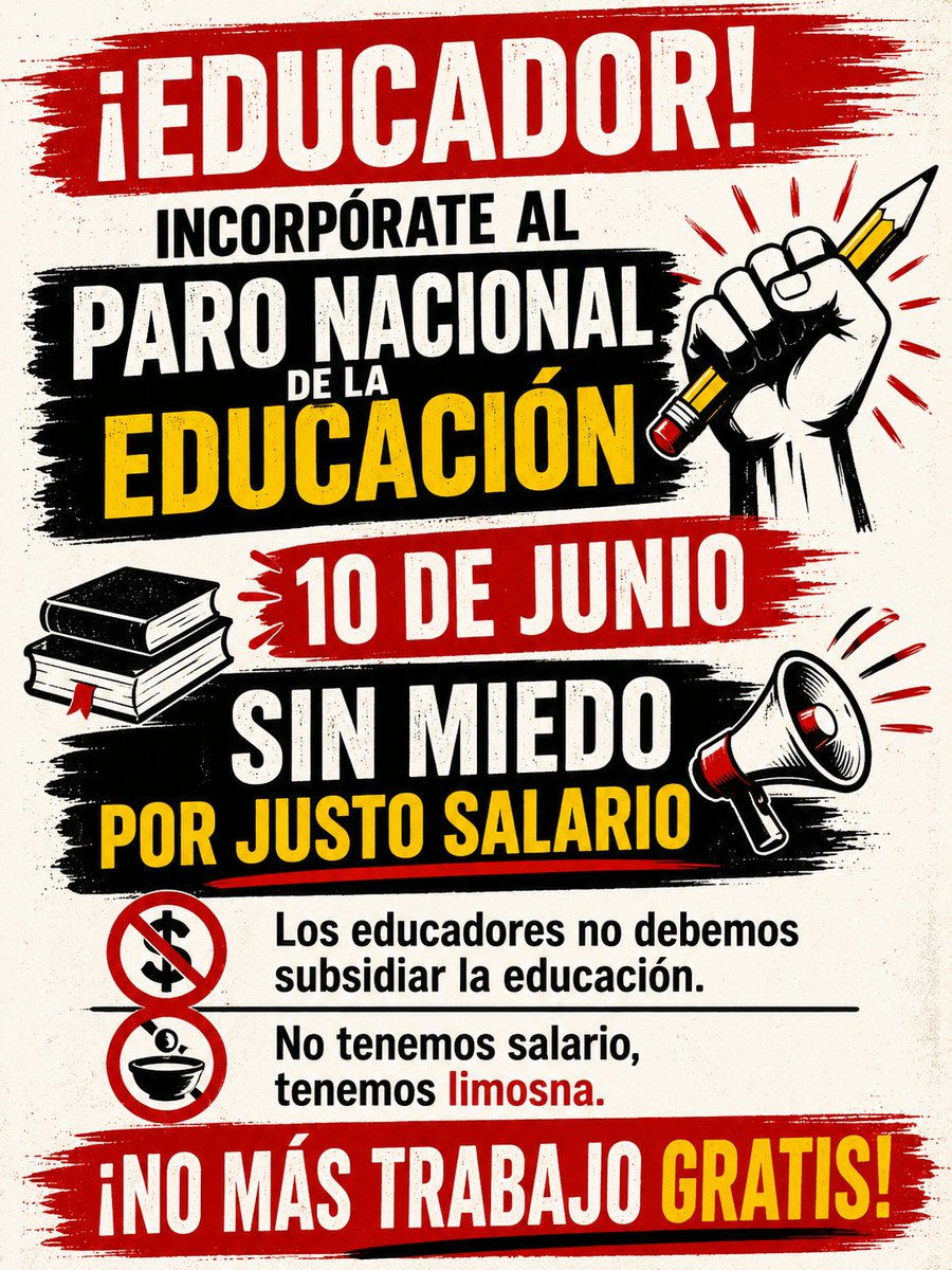 raquel_fig's tweet photo. Ser maestro en Venezuela se convirtió en un apostolado, pero el apostolado no paga el pasaje, la comida ni las medicinas. Exigimos respeto a nuestra labor.  #ParoEducativo10J #UnDíaPorLosDocentes https://t.co/JI3QFuDB11