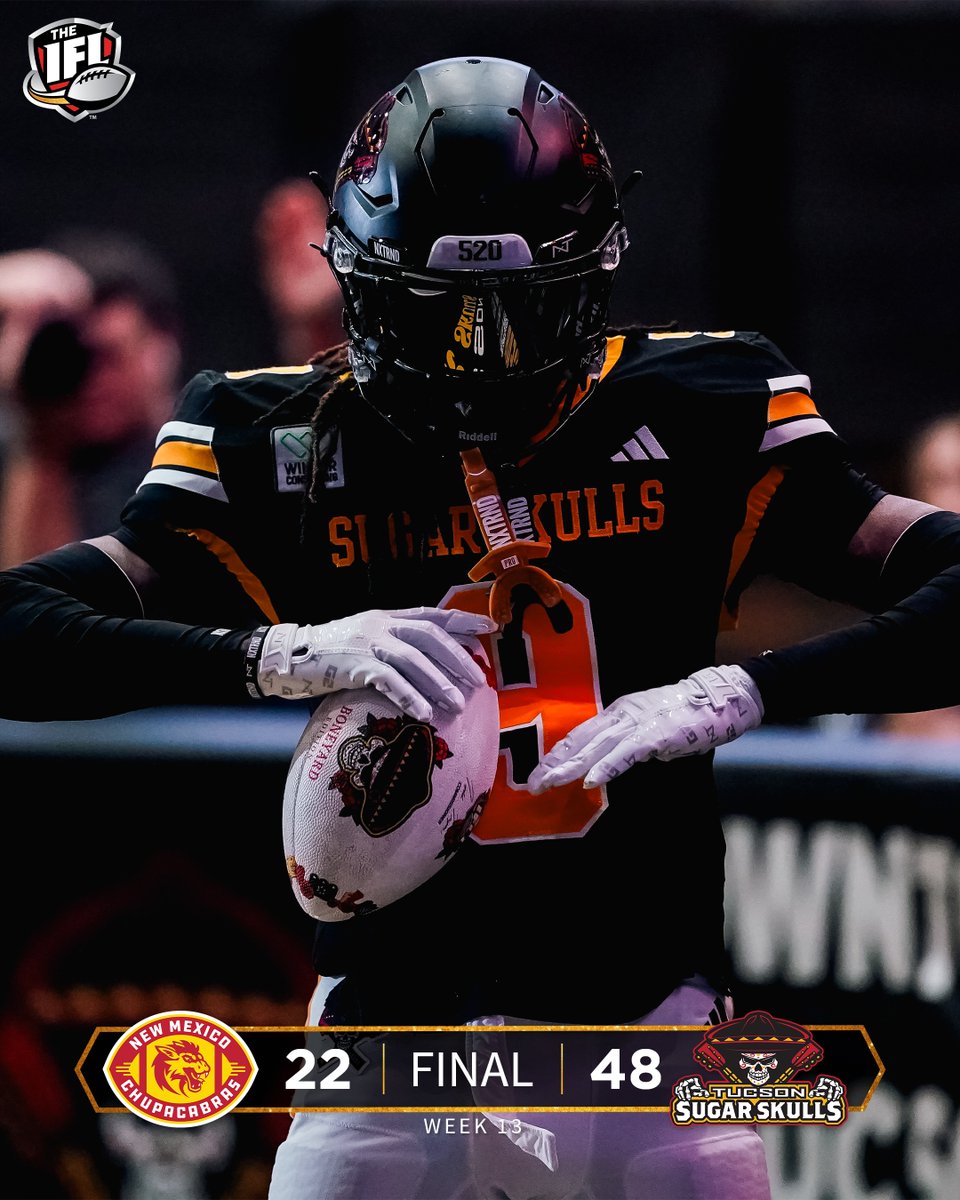 IndoorFL's tweet photo. .@sugarskullsfb secure back-to-back wins at home! 😤💀

@YahooSports https://t.co/NnbmUYBuHX