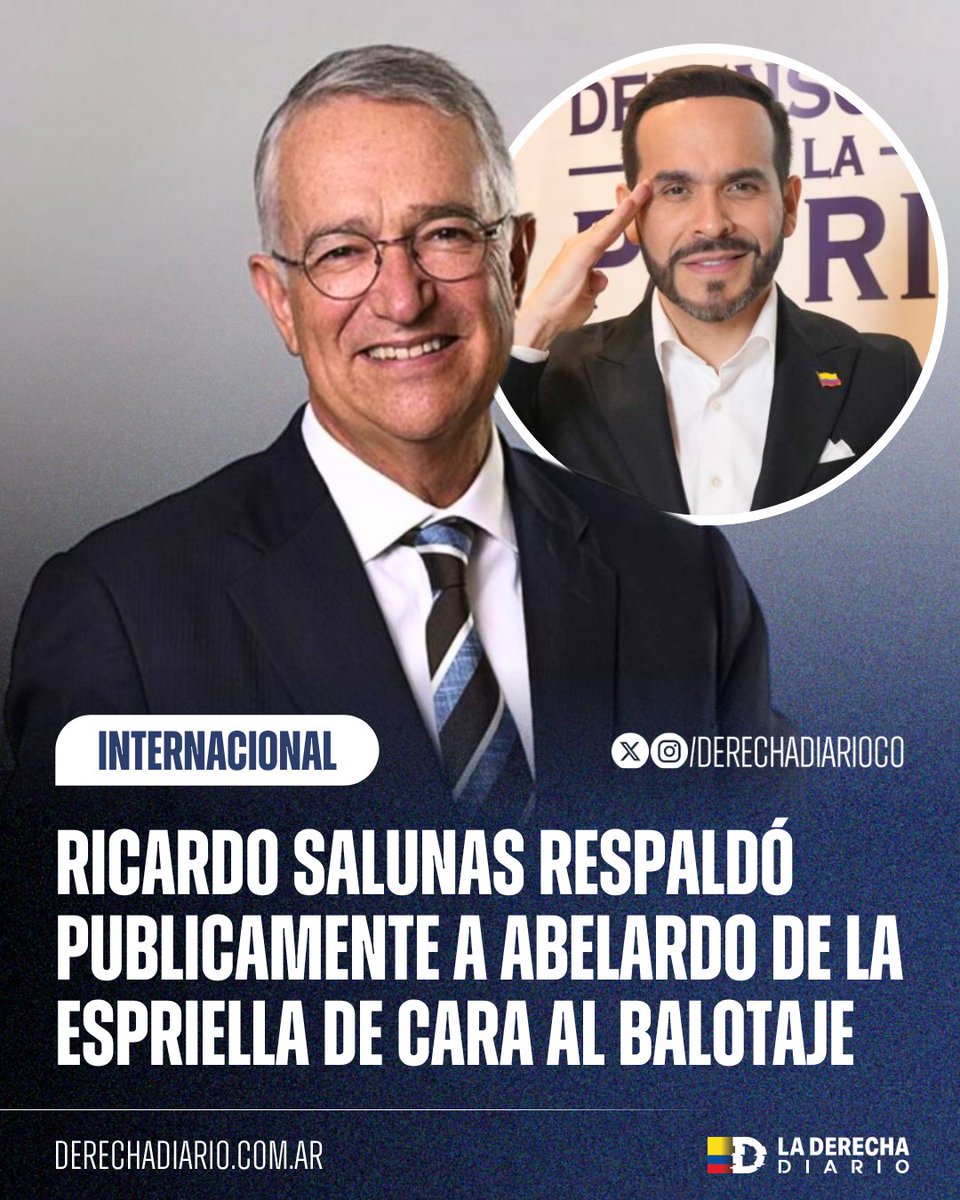 DerechaDiarioCO's tweet photo. 🚨🇨🇴🇲🇽 | LA DERECHA SEA UNIDA: Ricardo Salinas Pliego, uno de los empresarios más importantes de México, expresó su respaldo al derechista @ABDELAESPRIELLA rumbo al balotaje y apuntó contra los narcogobiernos de Gustavo Petro y Claudia Sheinbaum por destruir el orden, la libertad y la seguridad en la región.

"Quiero felicitar al empresario, Abelardo por su triunfo arrollador sobre la Casta corrupta colombiana de Gobiernicolas, en la primera vuelta de las elecciones... Colombia y México se merecen gobiernos que persigan y combatan a quienes rompen la ley".