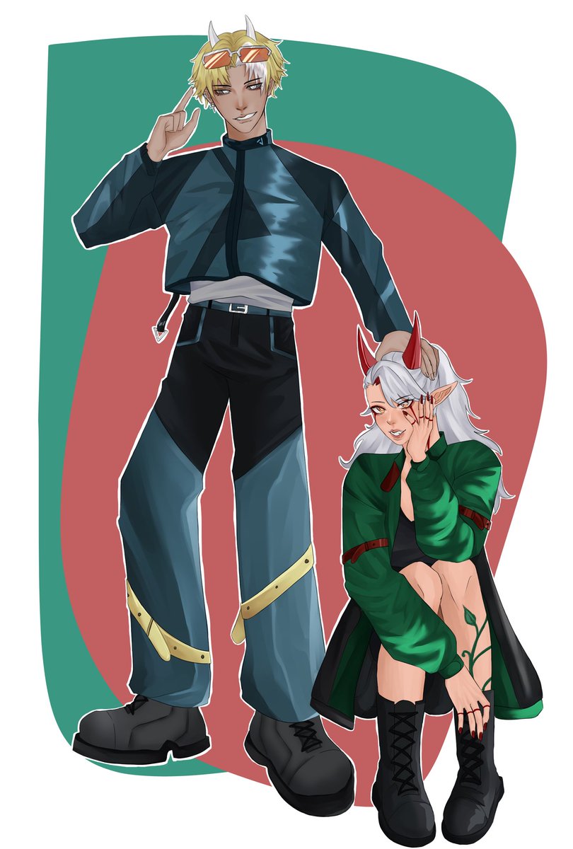MidoriKaida's tweet photo. Oh, Chronos and I are super chill. That's my guy. Yes I know how he eats KitKats... don't worry about it-
🎨: RileyHimawari on VGen
#MidoriOniCafe https://t.co/yqVba3TMih