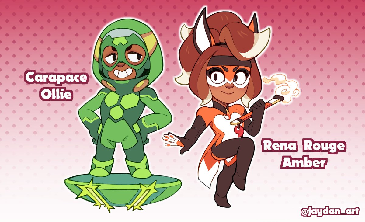 Jaydan_art's tweet photo. Here are some more Miraculous x Brawl Stars: Carapace Ollie and Rena Rouge Amber

#brawlstars #miraculous #mlbseason6 #brawlstarsart https://t.co/N9IaU5fubA