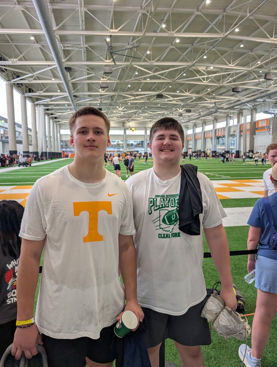 GarrettLane67's tweet photo. Had a great time competing and getting better @Vol_Football camp with @wscheid72.@Mark__Porter @OHPrepVarsity @coachg76 https://t.co/31VMuTjPX5