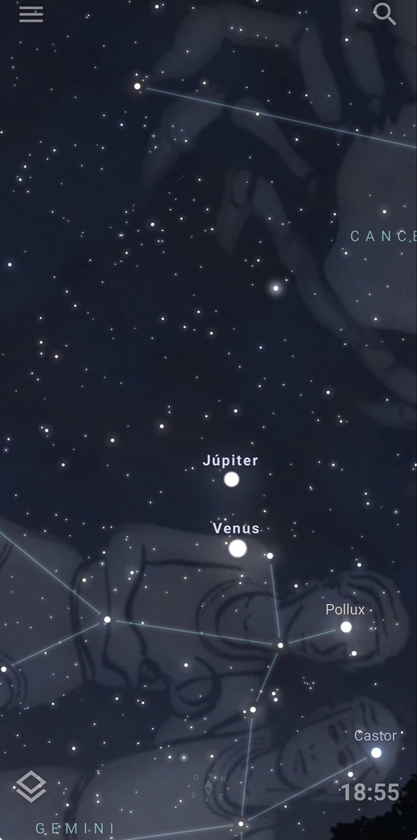 AledeValpito's tweet photo. Subieron la vista al cielo, para disfrutar de la belleza y magia que nos regala el Universo, estos días?

Hacia el Oeste…
Constelación de Júpiter y Venus✨🫶🏽 https://t.co/tklJ7FpbZy