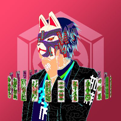__gen_'s tweet photo. 今回のお札はこの狐面作る為🦊

古い絵を見返したら結構お札ベタベタ貼ってある絵を描いてた https://t.co/d5Woh9SSvI