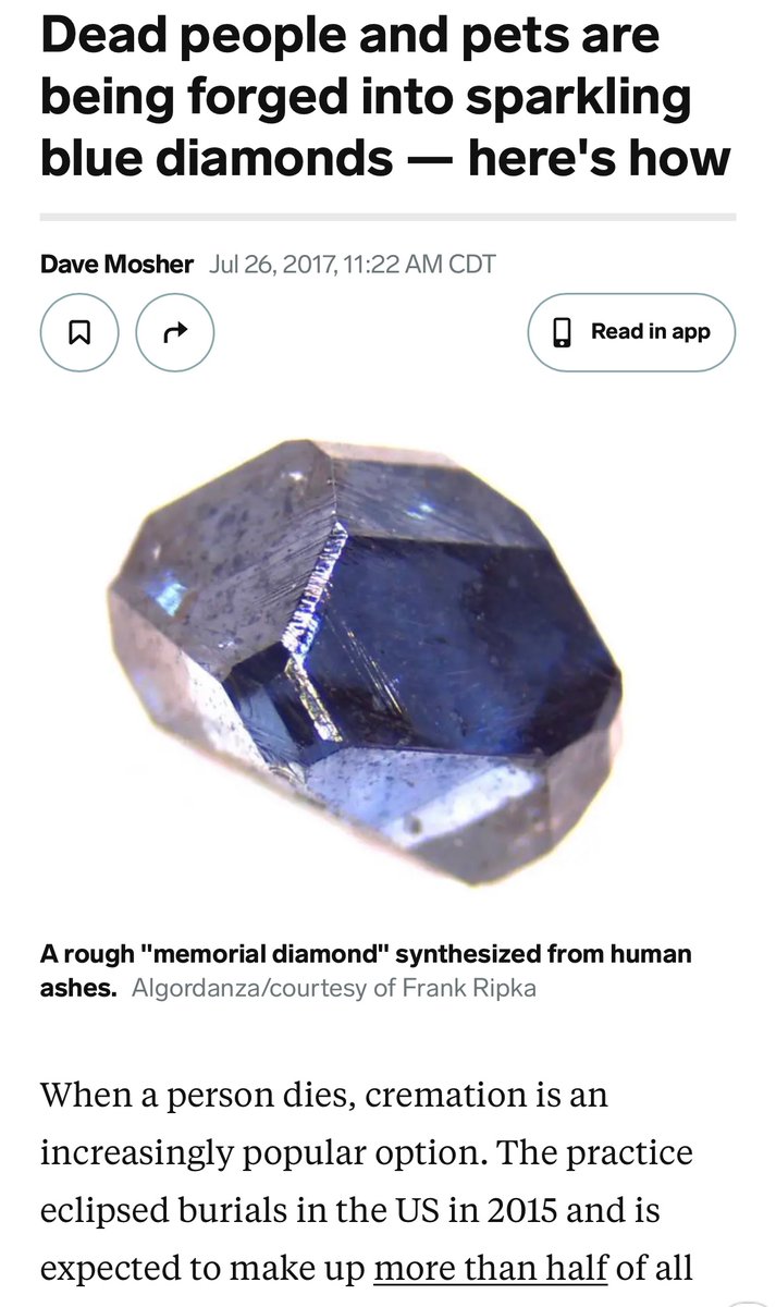 BabyD1111229's tweet photo. @kelbean70 How do you get rid of the bodies?

You turn them into diamonds because "diamonds
are forever."

Turning ashes into diamonds:
https://t.co/LU2XsgbKj6... https://t.co/yv4XLi7F9h