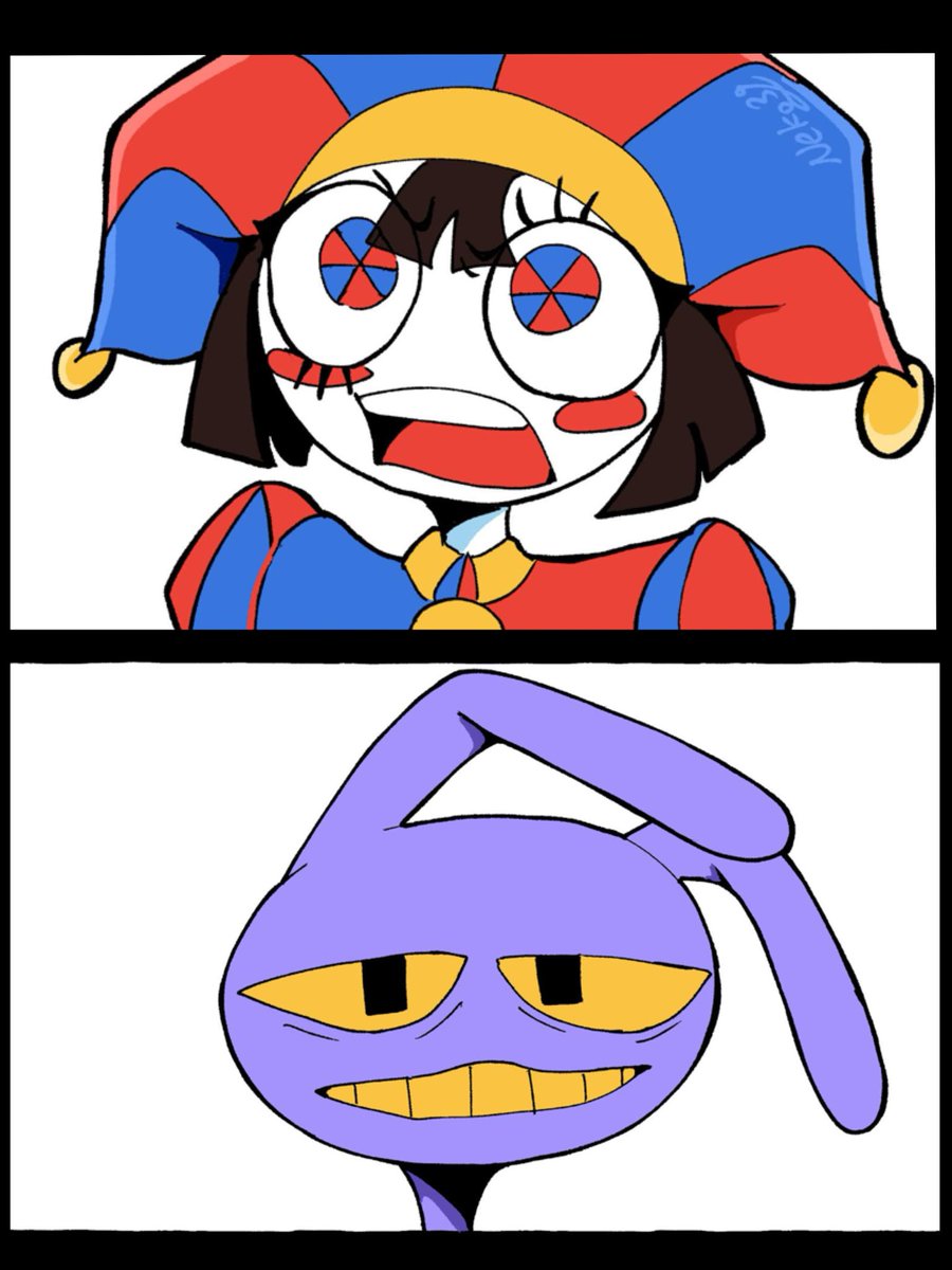TheAmazingDigitalCircus #TADC #JaxxPomni #funnybunny 🐰🤡（過去絵