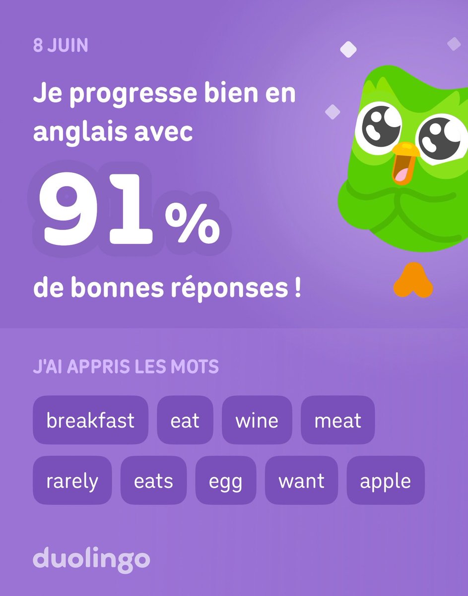 BetaFiles's tweet photo. J'apprends l'anglais avec Duolingo ! C'est gratuit, fun et efficace. https://t.co/CpALpdYAyY