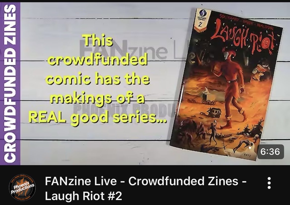 louisjsouthard's tweet photo. Very kind video review  by @PhnxProdsComics of LAUGH RIOT #2 by myself and @fancygoblin_! Go watch it on YouTube! https://t.co/clQjB4B7ZA