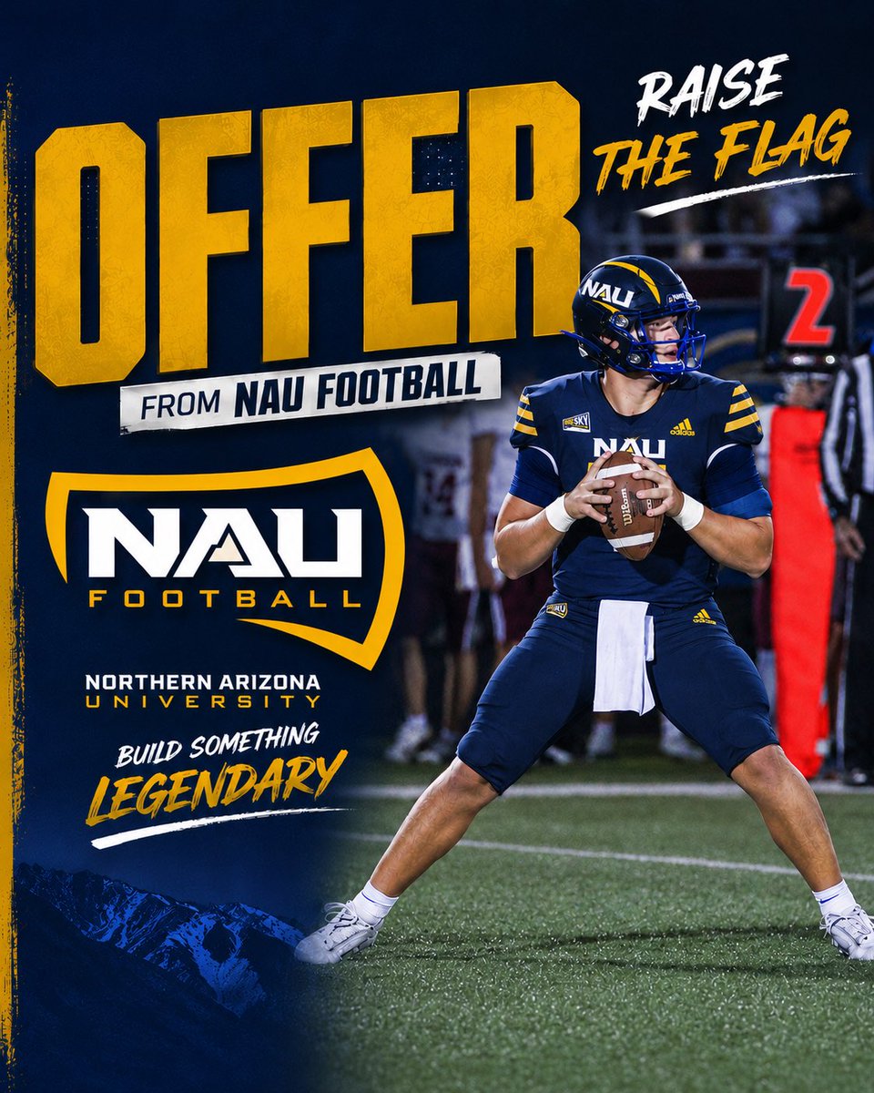 thor_soukup's tweet photo. After a great camp and visit at NAU, I’m blessed to receive my 2nd D1 Offer! Thank you so much for a great experience in Flagstaff, GO JACKS!! @Coachbwright4 @coachpjlondon @TimRoschmann @CoachB_Larson 

@DerrinLamker
@T_morg2 @ColeStenstrom @QBMotion_MW @612Qs @AlexBrink10 @BrandonHuffman @AllenTrieu @TomLoy247 @MikeRoach247 @ChadSimmons_ @GregSmithRivals @ElvisAkpla @Youngbullz22 @CSGnoahclair @PrepRedzoneMN