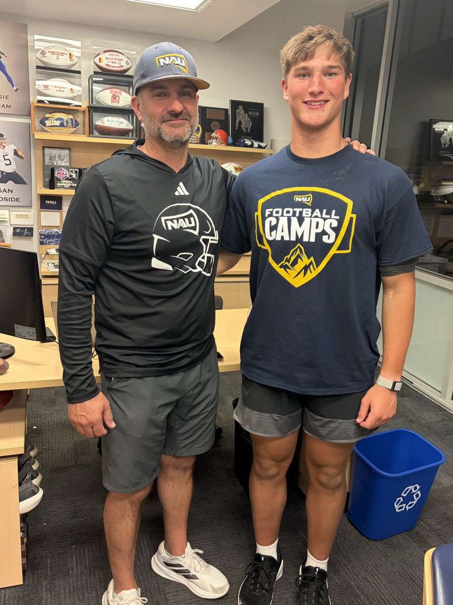 thor_soukup's tweet photo. After a great camp and visit at NAU, I’m blessed to receive my 2nd D1 Offer! Thank you so much for a great experience in Flagstaff, GO JACKS!! @Coachbwright4 @coachpjlondon @TimRoschmann @CoachB_Larson 

@DerrinLamker
@T_morg2 @ColeStenstrom @QBMotion_MW @612Qs @AlexBrink10 @BrandonHuffman @AllenTrieu @TomLoy247 @MikeRoach247 @ChadSimmons_ @GregSmithRivals @ElvisAkpla @Youngbullz22 @CSGnoahclair @PrepRedzoneMN