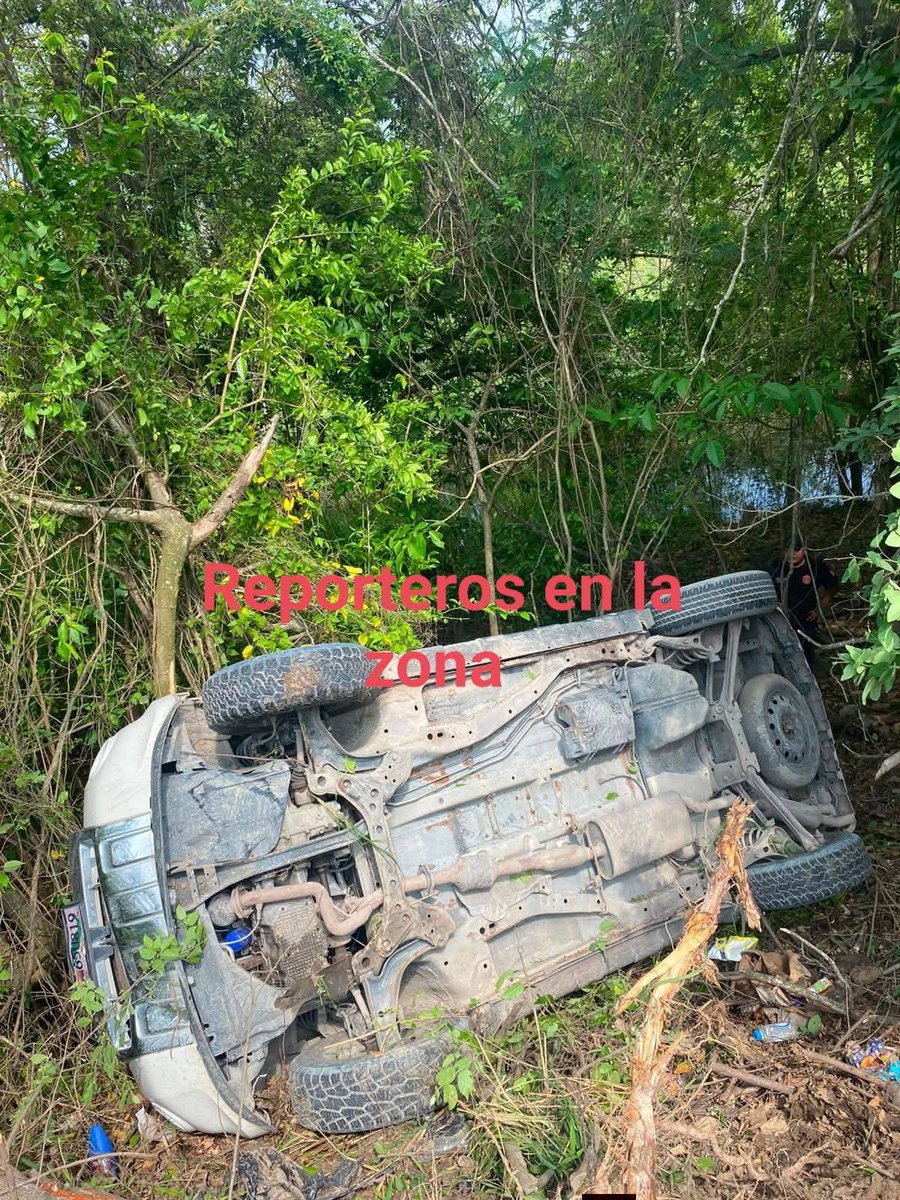 Reporteroszona's tweet photo. 🚨🚔Veloz camioneta termina volcada entre el monte cuando circulaba en la Tampico Valles🚨🚔
#Tamuin #SLP El accident3 ocurrió hace unos minutos en el tramo carretero #Valles Tamuin a la altura de la Curva de la Calandria, dónde una camioneta con placas de la UCD https://t.co/X0zQv6Lw8a