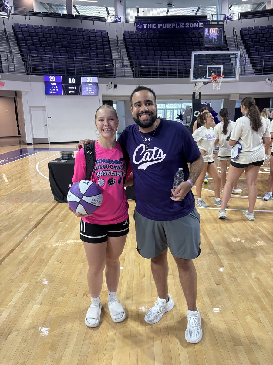 Channing2029's tweet photo. Awesome full day of basketball at the beautiful ACU campus! Thank you @coachgoodenough @CoachTV_acu @CoachCG_ACU for hosting a great camp!  Thankful for the opportunity to put work in and learn from great coaches and players at @ACUWBB! https://t.co/KqRBHaIHHh