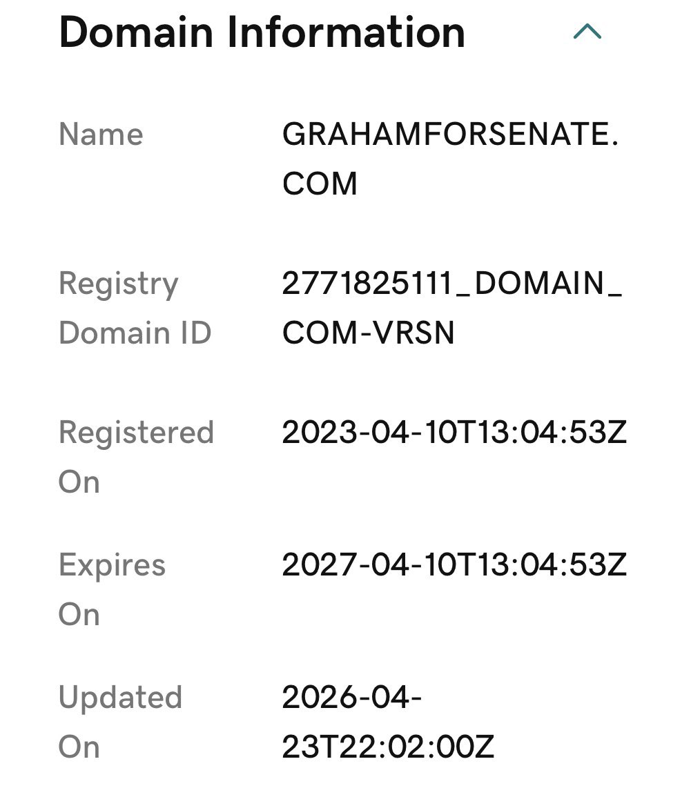 kristencianci's tweet photo. Platner’s campaign website was registered in 2023, while his oyster “business” was registered in 2024.

@grahamformaine is a pathological liar, and here are the public records to prove it ⬇️ https://t.co/8UuVWf90du